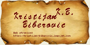 Kristijan Biberović vizit kartica